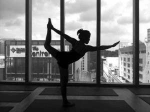 yoga bow silhouette