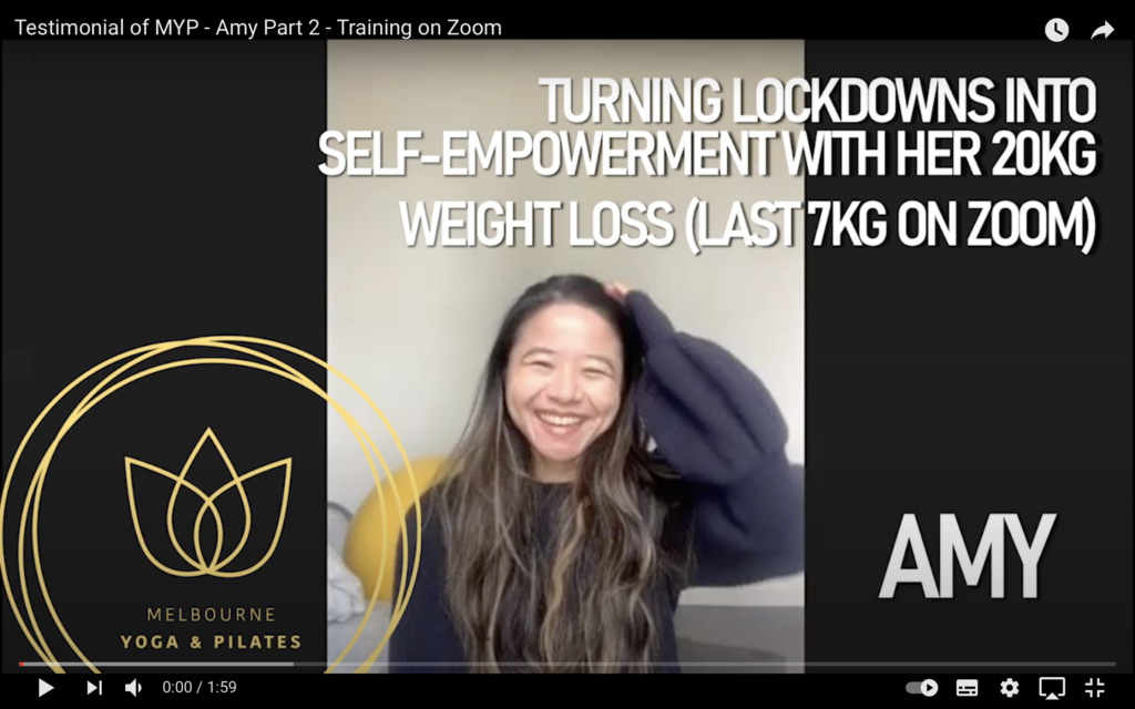 Amy at home training video